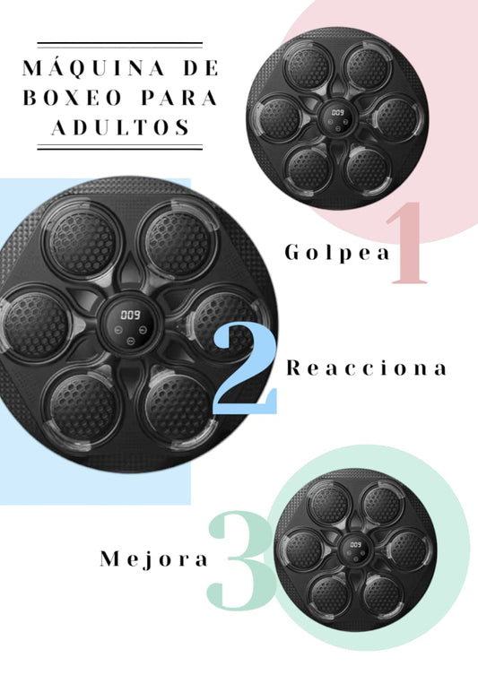 Máquina de Boxeo para Adultos con Música y Luces LED