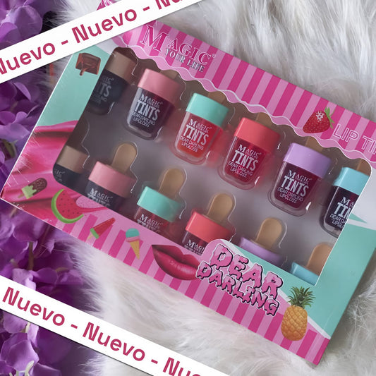 Paleta de Labiales Líquidos Mate – 12 pz Tints